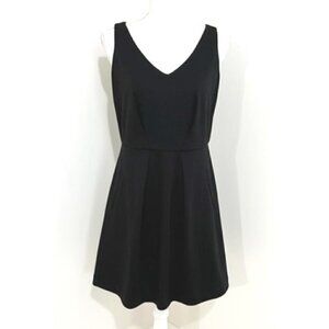 Ann Taylor Loft Black Sheath Dress Sleeveless Pleated